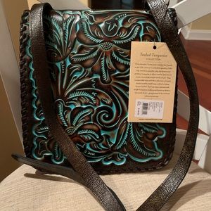NWT Patria Nash Granada Turquoise Crossbody
